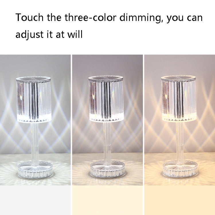 Lampada da tavolo in cristallo di diamante con tocco di ricarica USB, USB Charging(Tri-tone Light), USB Charging(RGB with Remote Control 16 Color)
