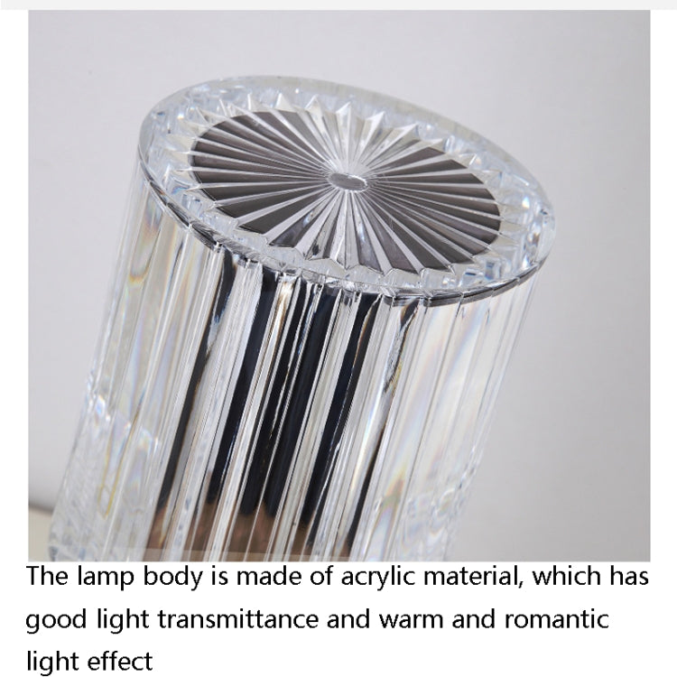Lampada da tavolo in cristallo di diamante con tocco di ricarica USB, USB Charging(Tri-tone Light), USB Charging(RGB with Remote Control 16 Color)