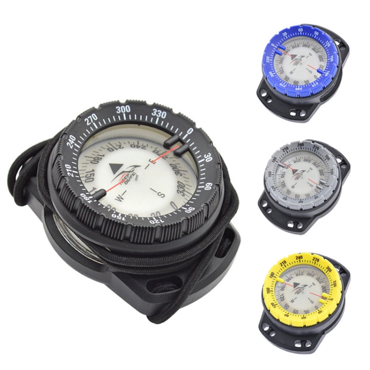 KEEP DIVING CP-992 Bussola subacquea luminosa con corda elastica magnetica forte, Diving Compass(Grey), Diving Compass(Blue), Diving Compass(Yellow), Diving Compass(Black)