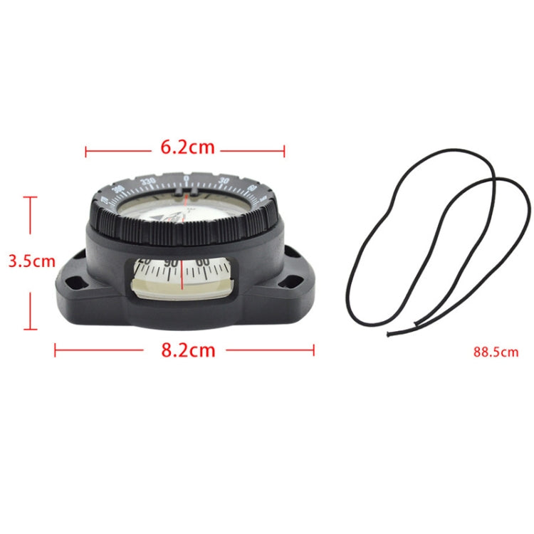 KEEP DIVING CP-992 Bussola subacquea luminosa con corda elastica magnetica forte, Diving Compass(Grey), Diving Compass(Blue), Diving Compass(Yellow), Diving Compass(Black)
