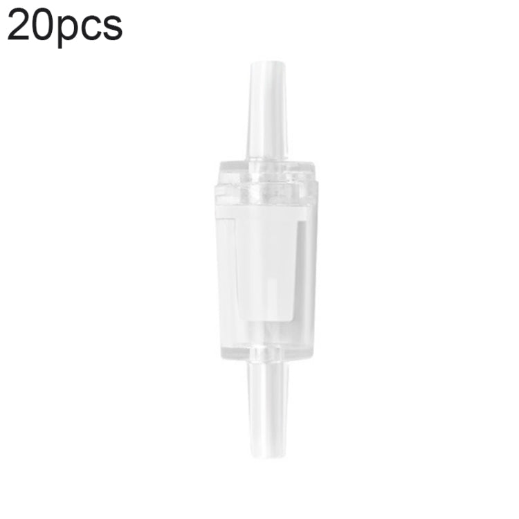 Valvola di ritegno della trachea della pompa dell'ossigeno dell'acquario da 20 pezzi, 4mm (Red), 4mm (Black), 4mm (White), 4mm (Blue), 8mm (Red), 10mm (White), 12mm (White), 4mm (White Red), 4mm (White Black)