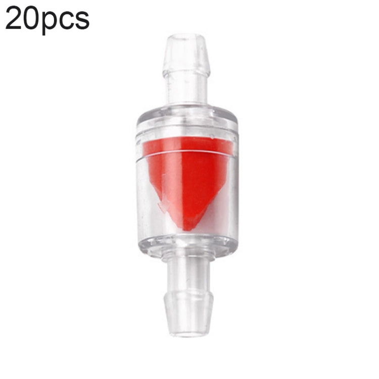 Valvola di ritegno della trachea della pompa dell'ossigeno dell'acquario da 20 pezzi, 4mm (Red), 4mm (Black), 4mm (White), 4mm (Blue), 8mm (Red), 10mm (White), 12mm (White), 4mm (White Red), 4mm (White Black)