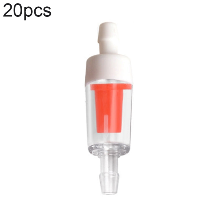 Valvola di ritegno della trachea della pompa dell'ossigeno dell'acquario da 20 pezzi, 4mm (Red), 4mm (Black), 4mm (White), 4mm (Blue), 8mm (Red), 10mm (White), 12mm (White), 4mm (White Red), 4mm (White Black)