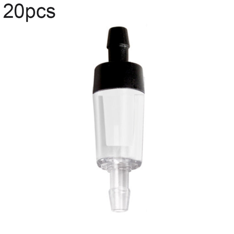 Valvola di ritegno della trachea della pompa dell'ossigeno dell'acquario da 20 pezzi, 4mm (Red), 4mm (Black), 4mm (White), 4mm (Blue), 8mm (Red), 10mm (White), 12mm (White), 4mm (White Red), 4mm (White Black)
