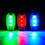 3 PCS Outdoor Cycling Night Running Luce calda per bicicletta Fanale posteriore, 3 LED Red, 3 LED Blue, 3 LED Green, 5 LED Red, 5 LED Blue, 5 LED Green