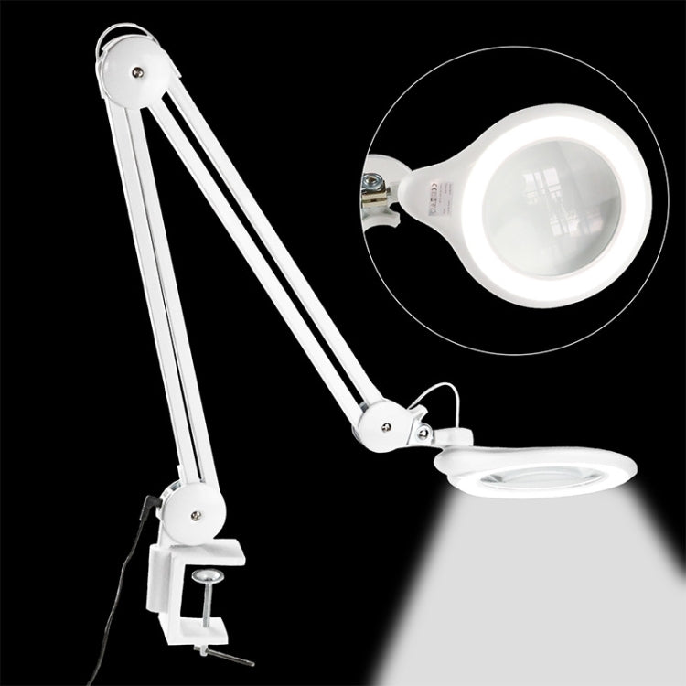 Lente d'ingrandimento 8X con luce LED e clip fissa