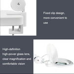 Lente d'ingrandimento 8X con luce LED e clip fissa
