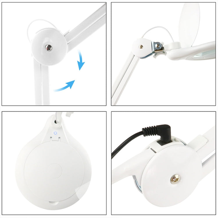 Lente d'ingrandimento 8X con luce LED e clip fissa