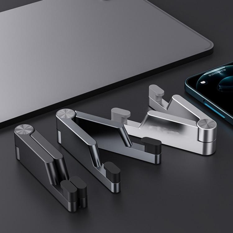 Supporto pieghevole in lega di alluminio per tablet e smartphone