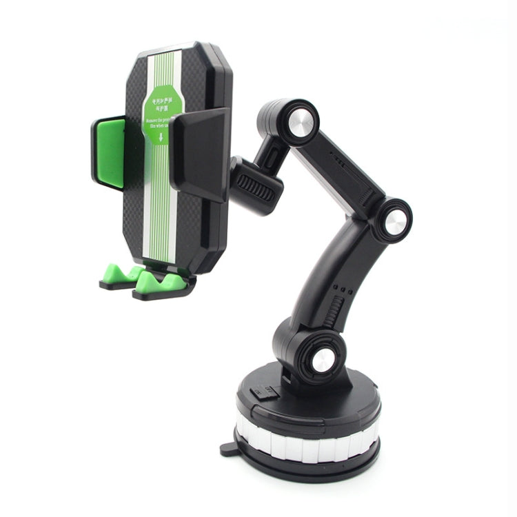 X-0566 Supporto per telefono da auto con ventosa grande Supporto per telefono da console centrale, X-0566 Black Gray, X-0566 Black Green
