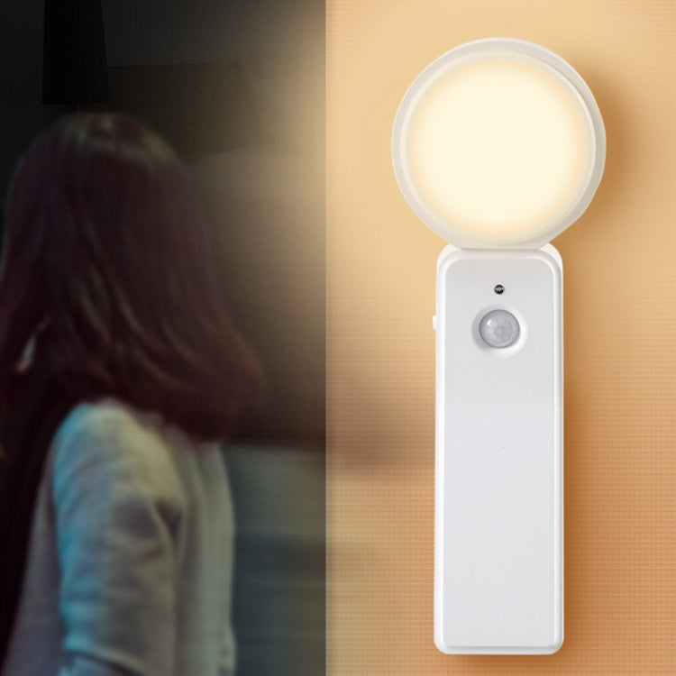 Luce notturna di ricarica USB a induzione intelligente del corpo umano a LED da 1,2 W, Sensor Warm Light, Sensor White Light