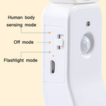 Luce notturna di ricarica USB a induzione intelligente del corpo umano a LED da 1,2 W, Sensor Warm Light, Sensor White Light