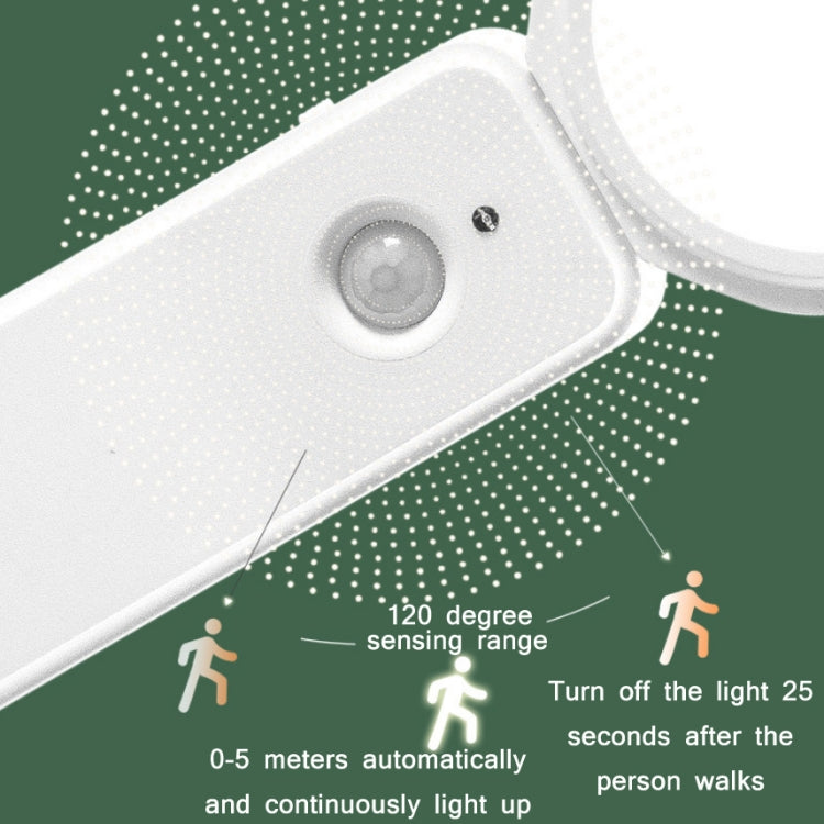 Luce notturna di ricarica USB a induzione intelligente del corpo umano a LED da 1,2 W, Sensor Warm Light, Sensor White Light