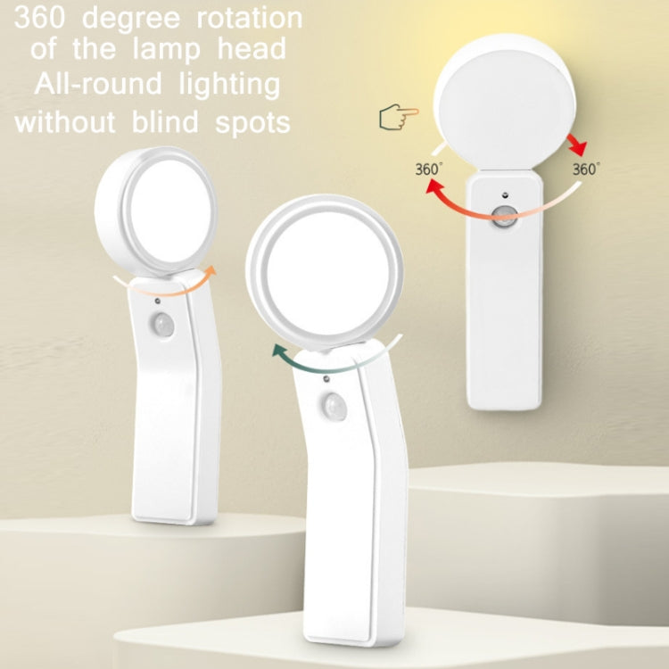 Luce notturna di ricarica USB a induzione intelligente del corpo umano a LED da 1,2 W, Sensor Warm Light, Sensor White Light
