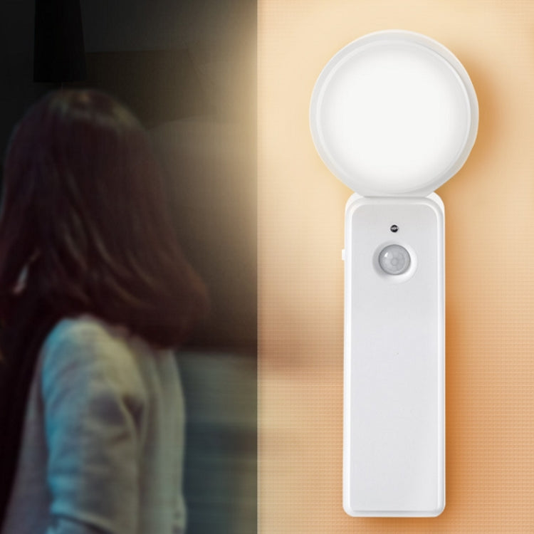 Luce notturna di ricarica USB a induzione intelligente del corpo umano a LED da 1,2 W, Sensor Warm Light, Sensor White Light