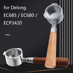 Maniglia senza fondo per macchina da caffè in lega di zinco per DeLonghi, stile:, Beech Flat Button, Plastic, Bamboo Without Button, Red Gem Without Button, Red Gem Two Wire Circle, Red Gem Straight, Black Rosewood Straight, Red Rosewood Flat Button   ...