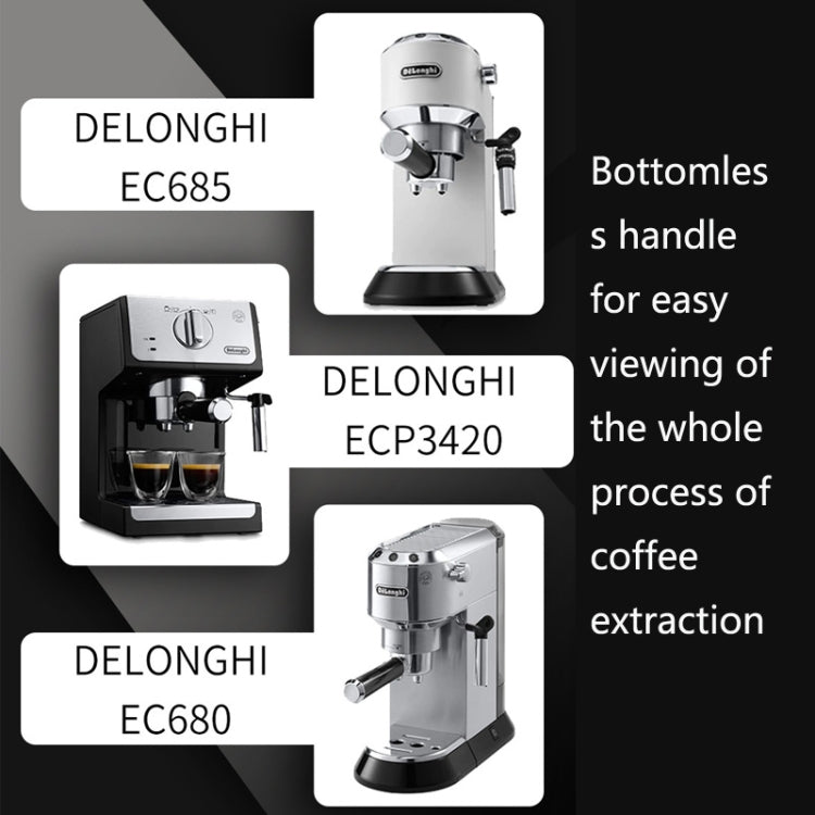 Maniglia senza fondo per macchina da caffè in lega di zinco per DeLonghi, stile:, Beech Flat Button, Plastic, Bamboo Without Button, Red Gem Without Button, Red Gem Two Wire Circle, Red Gem Straight, Black Rosewood Straight, Red Rosewood Flat Button   ...