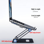 Supporto pieghevole in lega di alluminio per notebook fino a 17,3
