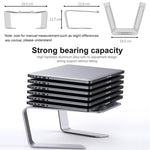 BONERUY P49 Supporto rialzato per notebook a dissipazione di calore in lega di alluminio