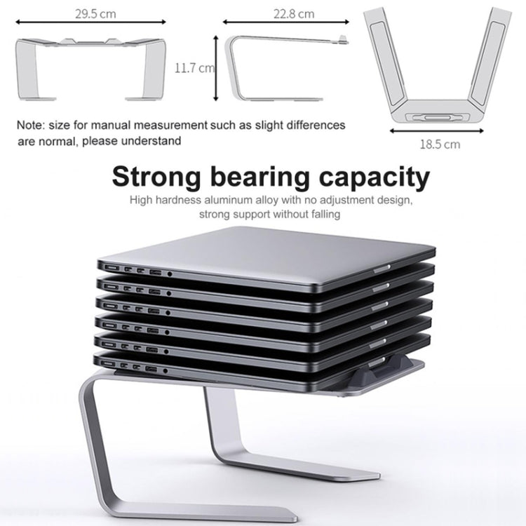 BONERUY P49 Supporto rialzato per notebook a dissipazione di calore in lega di alluminio