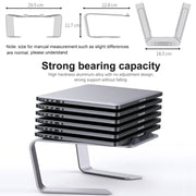 BONERUY P49 Supporto rialzato per notebook a dissipazione di calore in lega di alluminio