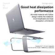 BONERUY P49 Supporto rialzato per notebook a dissipazione di calore in lega di alluminio