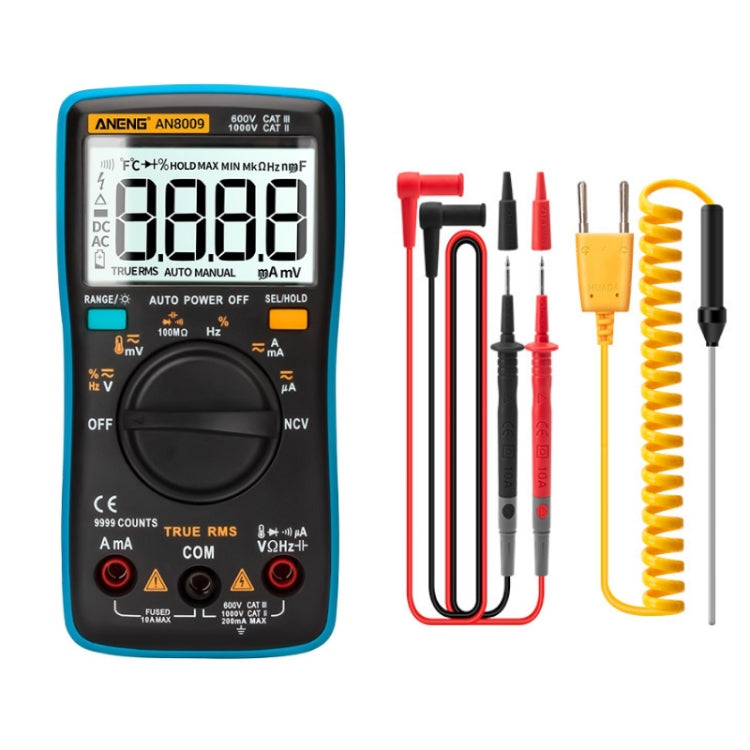ANENG AN8009 Multimetro con display digitale NVC, Standard, Standard with Cable