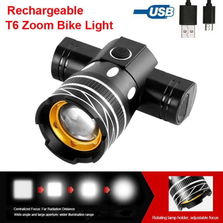 7602 LED Luce anteriore per bicicletta con zoom telescopico a ricarica USB, specifica:, Headlight, Headlight + 928 Taillight, Headlight + 056 Taillight, Headlight + 313 Taillight, Headlight + Gem Lamp, Headlight +11034 Taillight                        ...