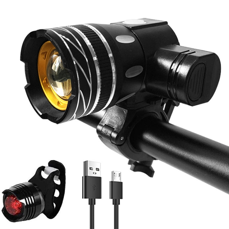 7602 LED Luce anteriore per bicicletta con zoom telescopico a ricarica USB, specifica:, Headlight, Headlight + 928 Taillight, Headlight + 056 Taillight, Headlight + 313 Taillight, Headlight + Gem Lamp, Headlight +11034 Taillight                        ...