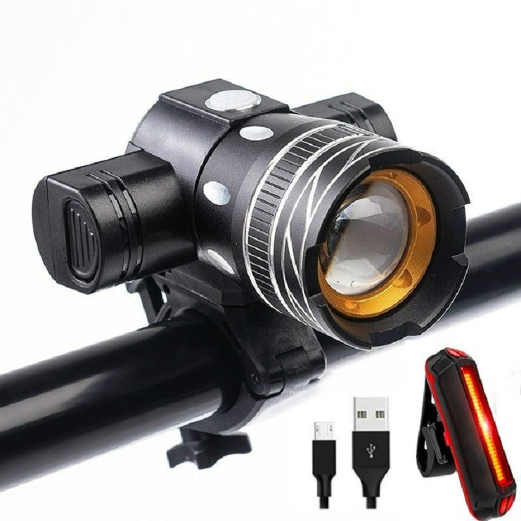 7602 LED Luce anteriore per bicicletta con zoom telescopico a ricarica USB, specifica:, Headlight, Headlight + 928 Taillight, Headlight + 056 Taillight, Headlight + 313 Taillight, Headlight + Gem Lamp, Headlight +11034 Taillight                        ...