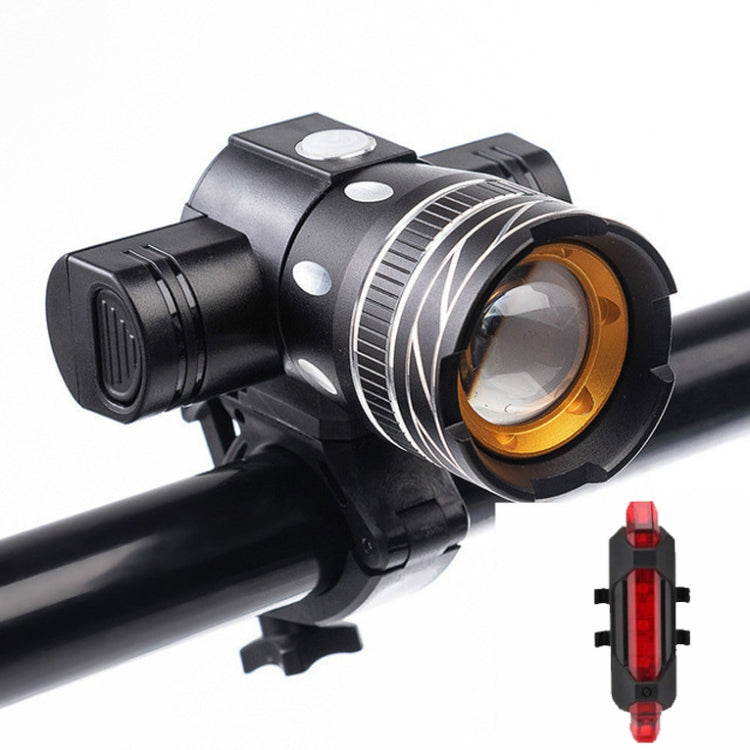 7602 LED Luce anteriore per bicicletta con zoom telescopico a ricarica USB, specifica:, Headlight, Headlight + 928 Taillight, Headlight + 056 Taillight, Headlight + 313 Taillight, Headlight + Gem Lamp, Headlight +11034 Taillight                        ...