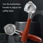 Manico senza fondo per caffettiera in lega di zinco DL-1 per Dongling, stile:, Beech Two Coils, Plastic, Black Rosewood, Red Gem, Black Rosewood Buckle, Red Gem Curved, Red Rosewood Straight, Red Gem Without Buckle, Bamboo Without Buckle