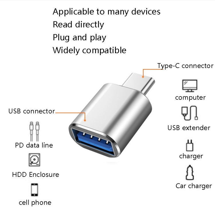 Adattatore OTG USB 3.0 femmina a USB-C tipo C