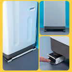 Base per frigorifero regolabile mobile da 2 pezzi, Washing Machine Stand (Silver), Washing Machine Stand (White)