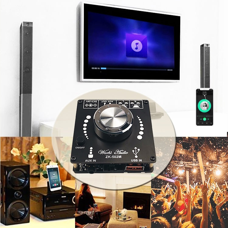 Scheda madre amplificatore digitale stereo Bluetooth ZK-502M