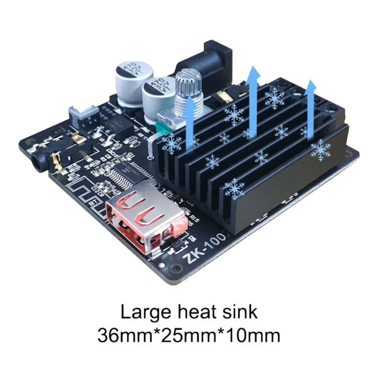 ZK-1002M Mini Ricevitore audio Bluetooth stereo Classe D Modulo piastra di alimentazione digitale, ZK-1002M