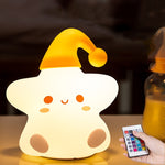 Luce notturna da comodino colorata con stelle in silicone, specifiche:, Touch Sensor, Remote Control