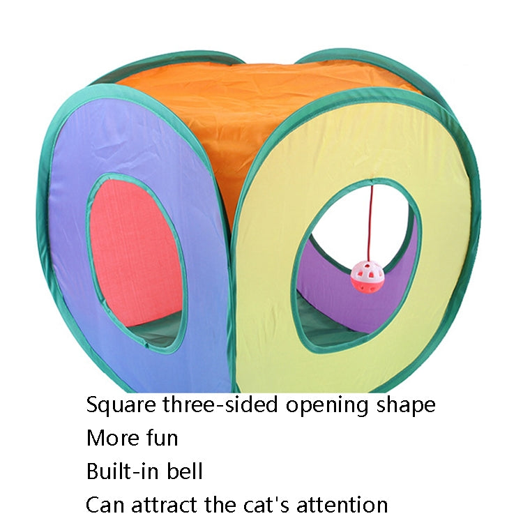 B18210 Tunnel per gatti quadrato Contenitore pieghevole per gatti