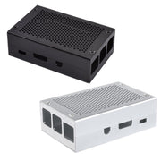 Scatola di raffreddamento a griglia in lega di alluminio per Raspberry Pi 3 modello B Pi 2/B +, Black, Black with Fan, Silver, Silver with Fan