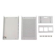 Scatola di raffreddamento a griglia in lega di alluminio per Raspberry Pi 3 modello B Pi 2/B +, Black, Black with Fan, Silver, Silver with Fan