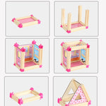 Giocattolo modello 3D in legno 298 pezzi per bambini