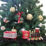 Modello vagone ferroviario per decorazione albero di Natale