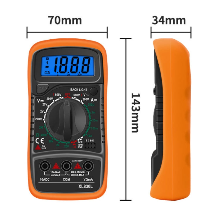 Multimetro digitale ANENG XL830L con display LCD