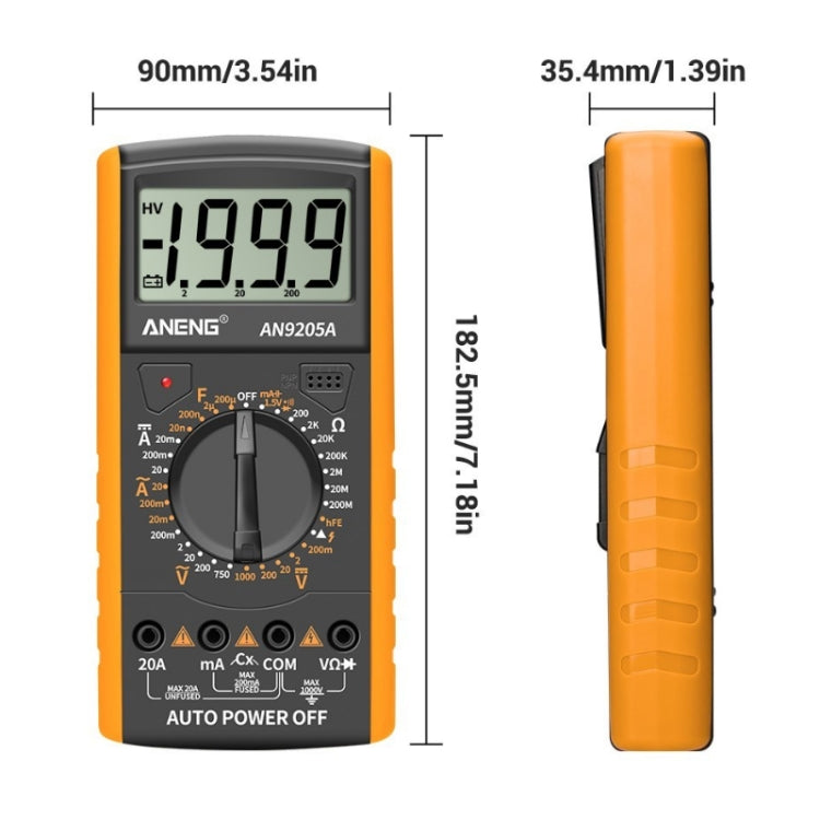Multimetro digitale ANENG AN9205A ad alta precisione