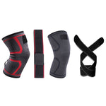 Ginocchiere sportive in maglia a nastro pressurizzato, M (Red), L (Red), XL (Red), XXL (Red), M (Black), L (Black), XL (Black), XXL (Black)