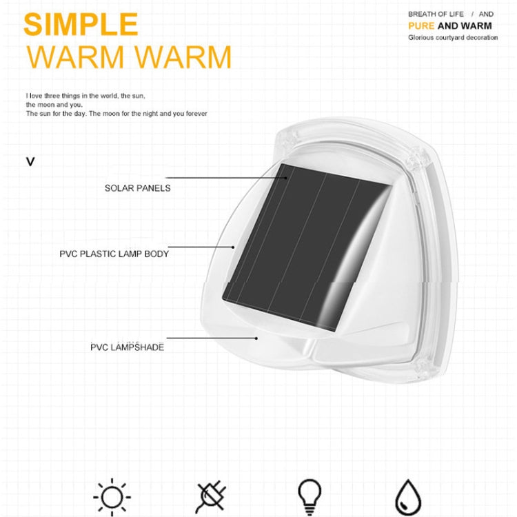 Lampada da parete solare impermeabile 8 LED IP65