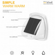 Lampada da parete solare impermeabile 8 LED IP65
