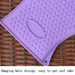2 guanti da forno per forno a microonde con isolamento in silicone, Blue, Green, Yellow, Pink, Purple, Orange