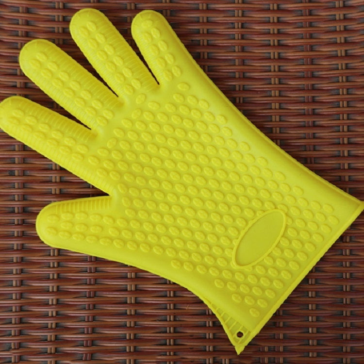 2 guanti da forno per forno a microonde con isolamento in silicone, Blue, Green, Yellow, Pink, Purple, Orange