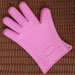 2 guanti da forno per forno a microonde con isolamento in silicone, Blue, Green, Yellow, Pink, Purple, Orange